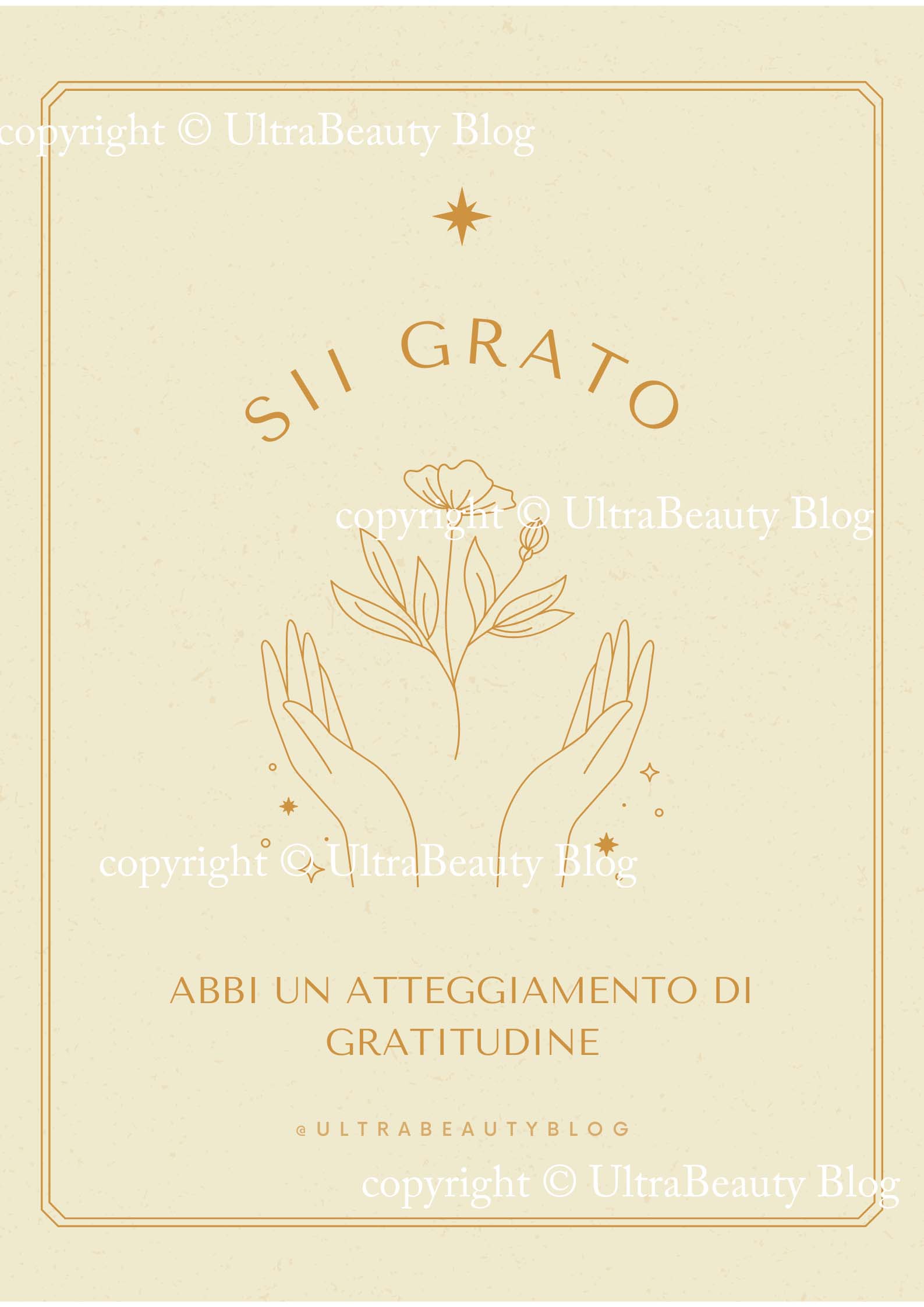 Poster motivazionale sulla gratitudine - Sii Grato