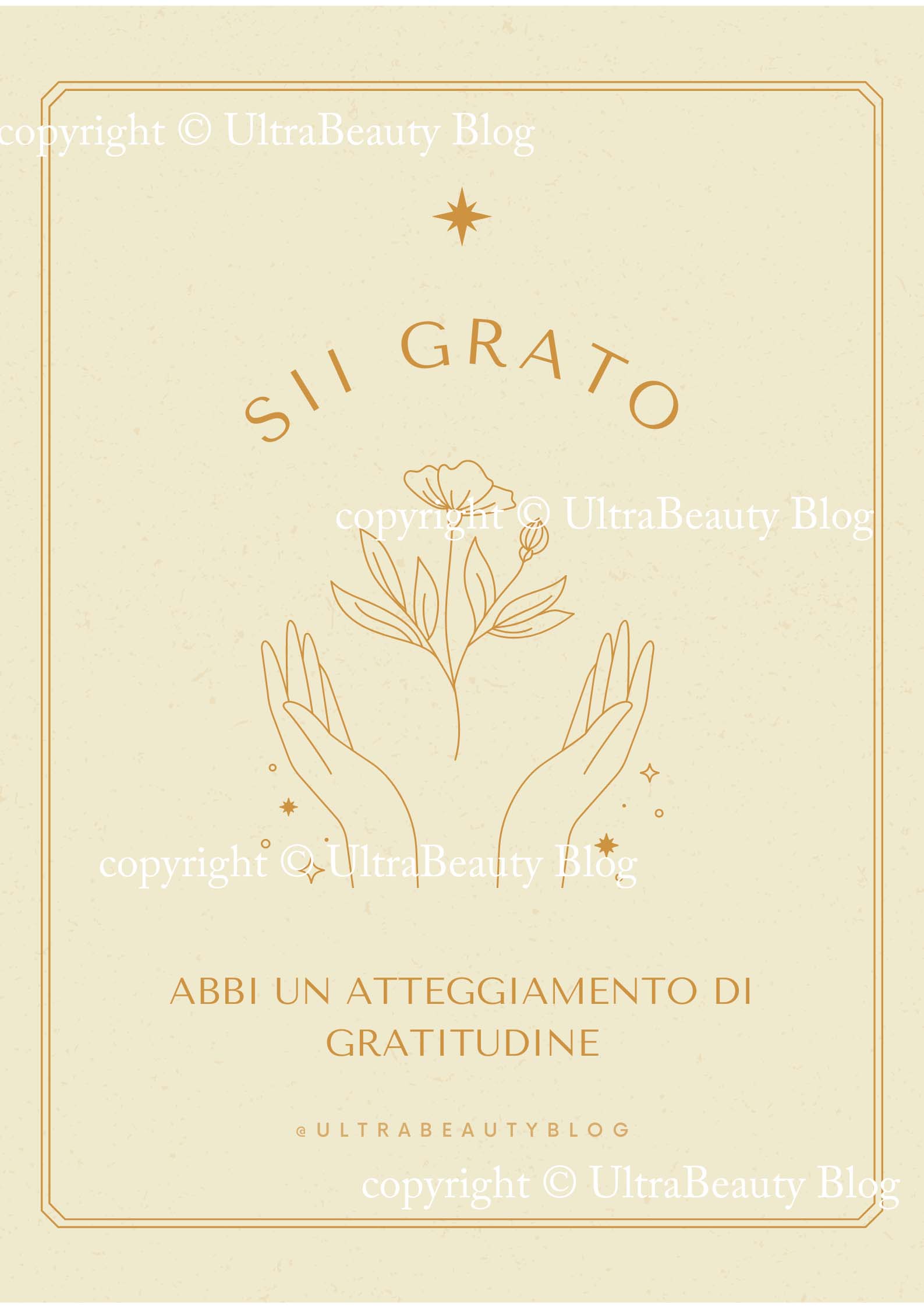 Poster motivazionale sulla gratitudine - Sii Grato